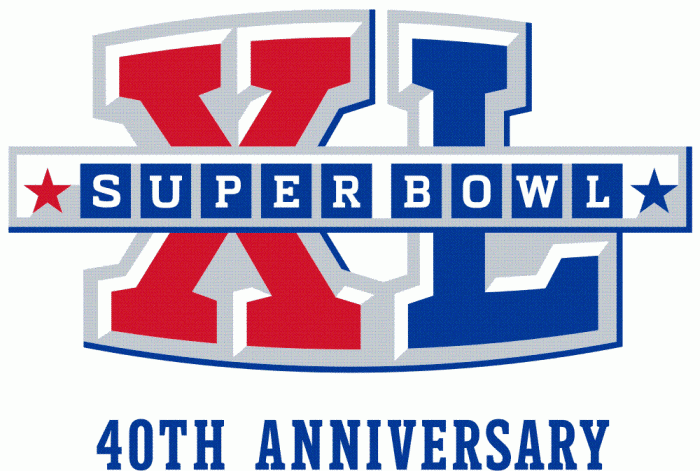Super Bowl XL Anniversary Logo iron on transfers for T-shirts